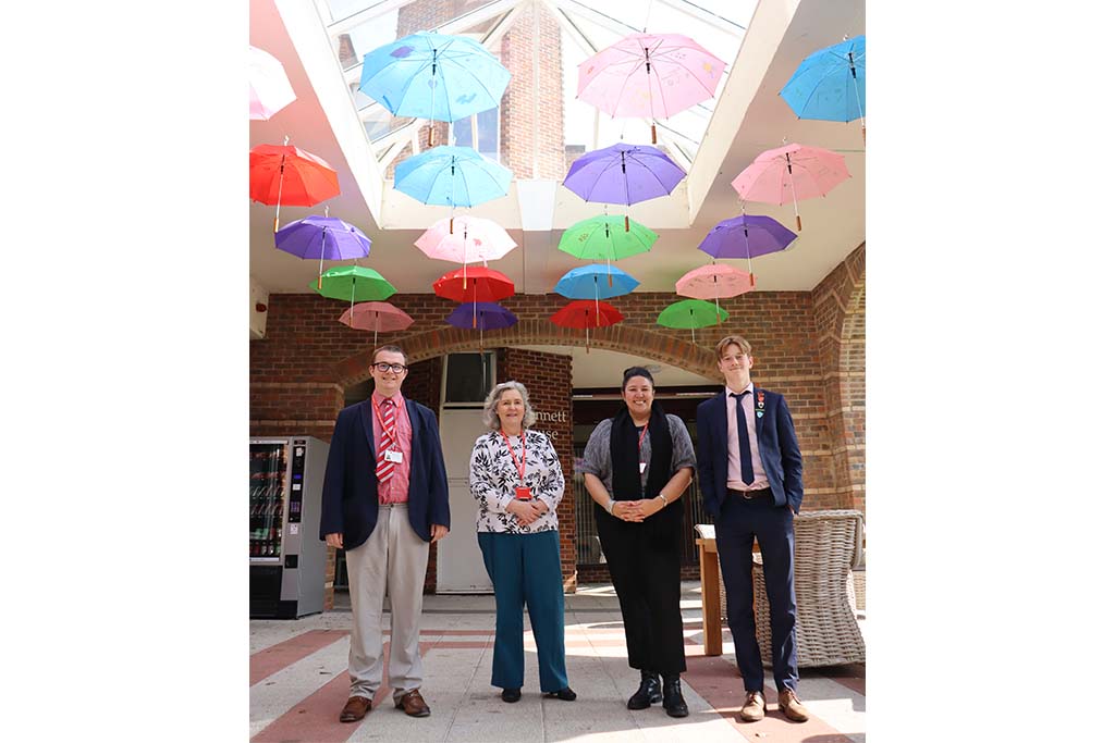 neurodiversity: colourful umbrella canopy